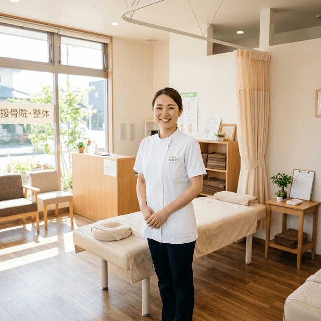 清潔で明るい院内の様子と笑顔のスタッフ